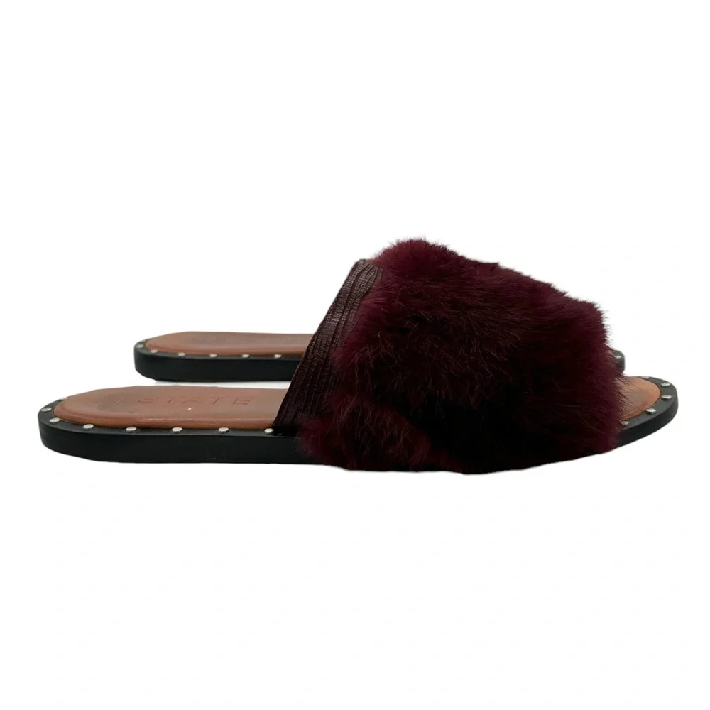 1. State Carrisma Fur Studded Slide Sandals (8M)